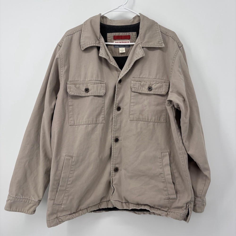 Vintage Old Navy Painters Fleece Lined Jacket‎ Mens Small Tan Barn Coat